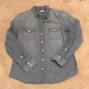 J. Crew Women’s Chambray Button Up - Size M